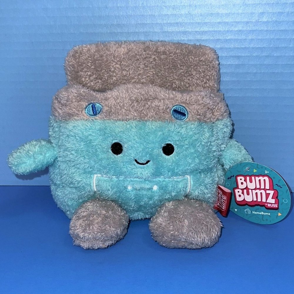 Kellytoy Russ Bum-Bumz HomeBumz Olan Oven Blue 6" Plush Stuffed Animal w/ Tag